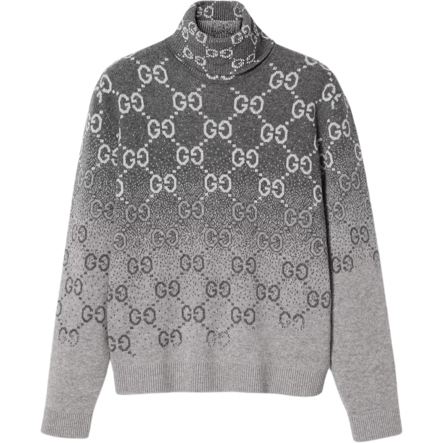 Джаккардовый водолазный свитер GUCCI, серый
Джаккардовый водолазный свитер GUCCI, серый