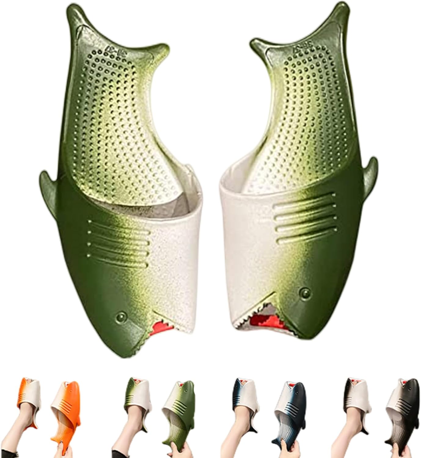 Тапочки Buyoem в виде рыбок, шлепанцы в виде акул, сандалии в виде окуней, тапочки с животными, унисекс, нескользящие, с открытым носком, тапочки для душа, для дома и улицы, зеленый
Тапочки Buyoem в виде рыбок, шлепанцы в виде акул, сандалии в виде окуней, тапочки с животными, унисекс, нескользящие, с открытым носком, тапочки для душа, для дома и улицы, зеленый