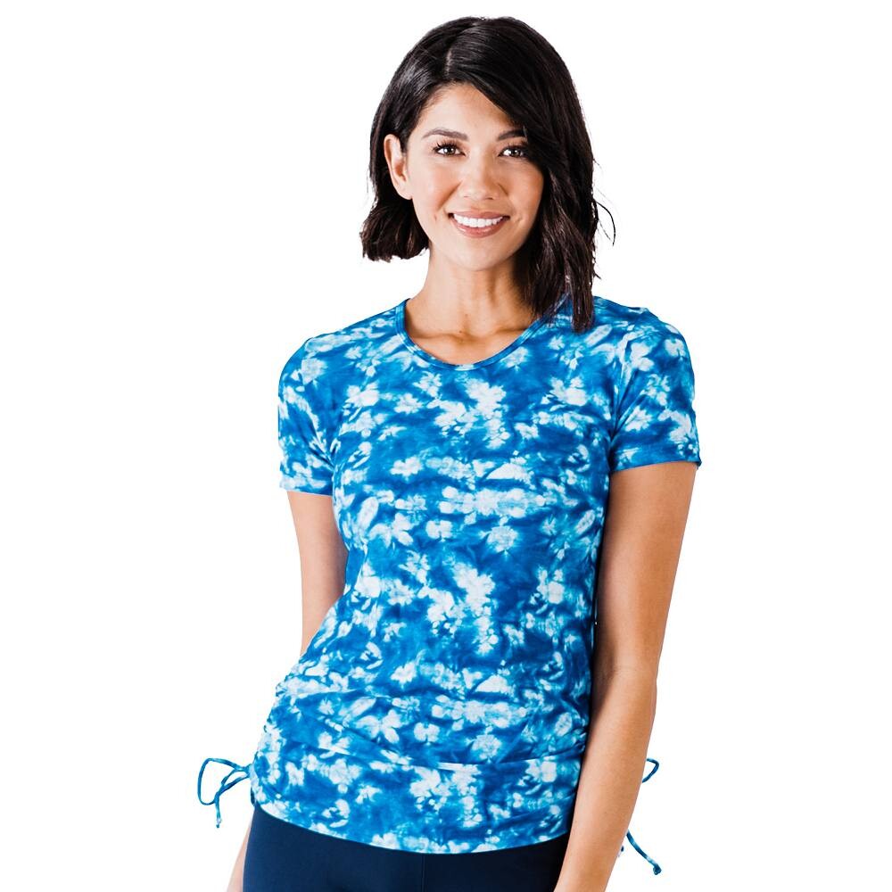 Женский топ для плавания с короткими рукавами Adele Calypsa LLC, цвет Blue Tie Dye
Женский топ для плавания с короткими рукавами Adele Calypsa LLC, цвет Blue Tie Dye