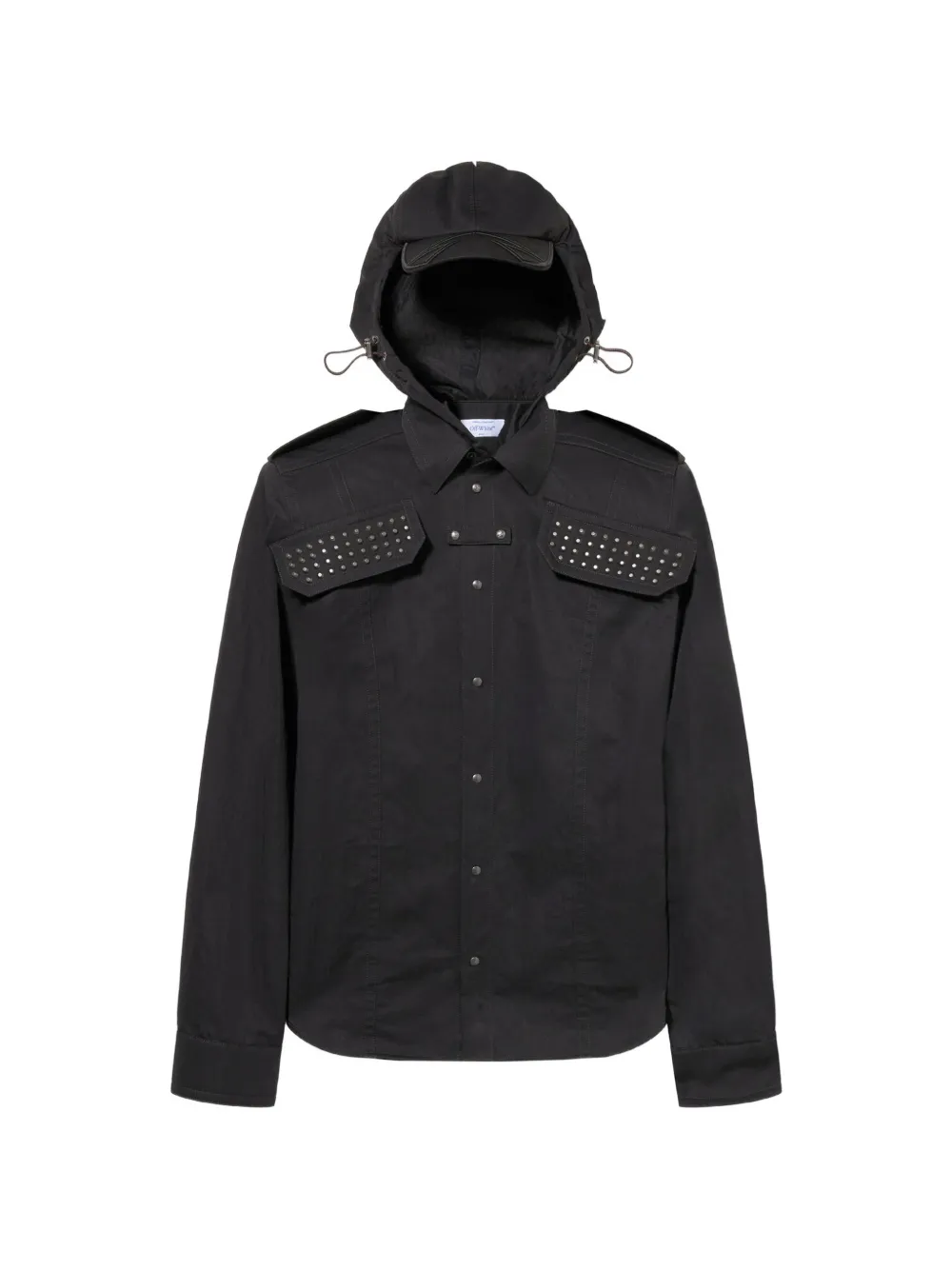 Рубашка с капюшоном и заклепками Off-White, черный
Рубашка с капюшоном и заклепками Off-White, черный