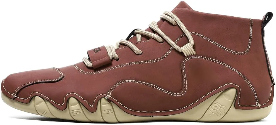 Мужские ручной работы кожаные высокие ботинки водонепроницаемые противоскользящие кроссовки Abborora, красный
Мужские ручной работы кожаные высокие ботинки водонепроницаемые противоскользящие кроссовки Abborora, красный