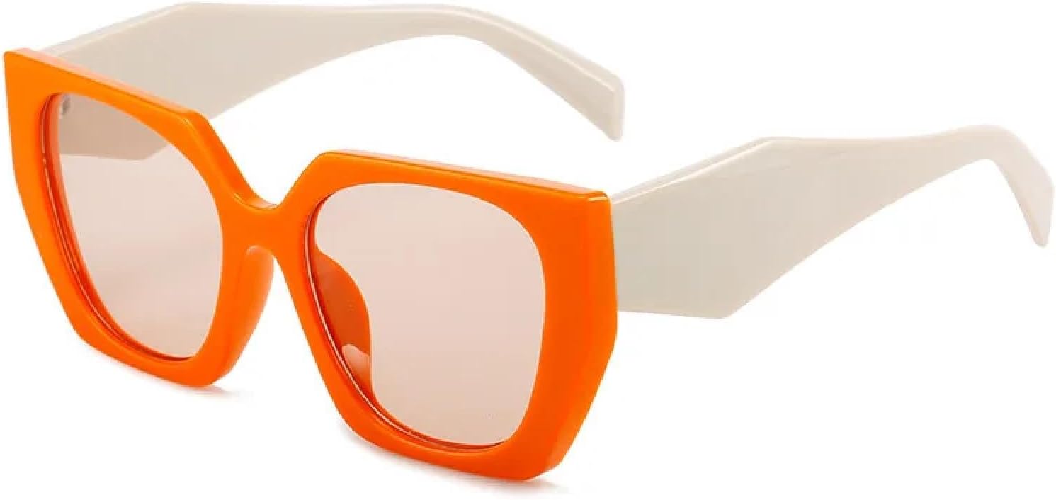 Модные солнцезащитные очки большого размера «кошачий глаз» для женщин, ретро-стиль, контрастные цветовые оттенки, защита от УФ-излучения UV400, солнцезащитные очки для мужчин с многоугольным оправой TVTBBVV, Orange Champagne
Модные солнцезащитные очки большого размера «кошачий глаз» для женщин, ретро-стиль, контрастные цветовые оттенки, защита от УФ-излучения UV400, солнцезащитные очки для мужчин с многоугольным оправой TVTBBVV, Orange Champagne
