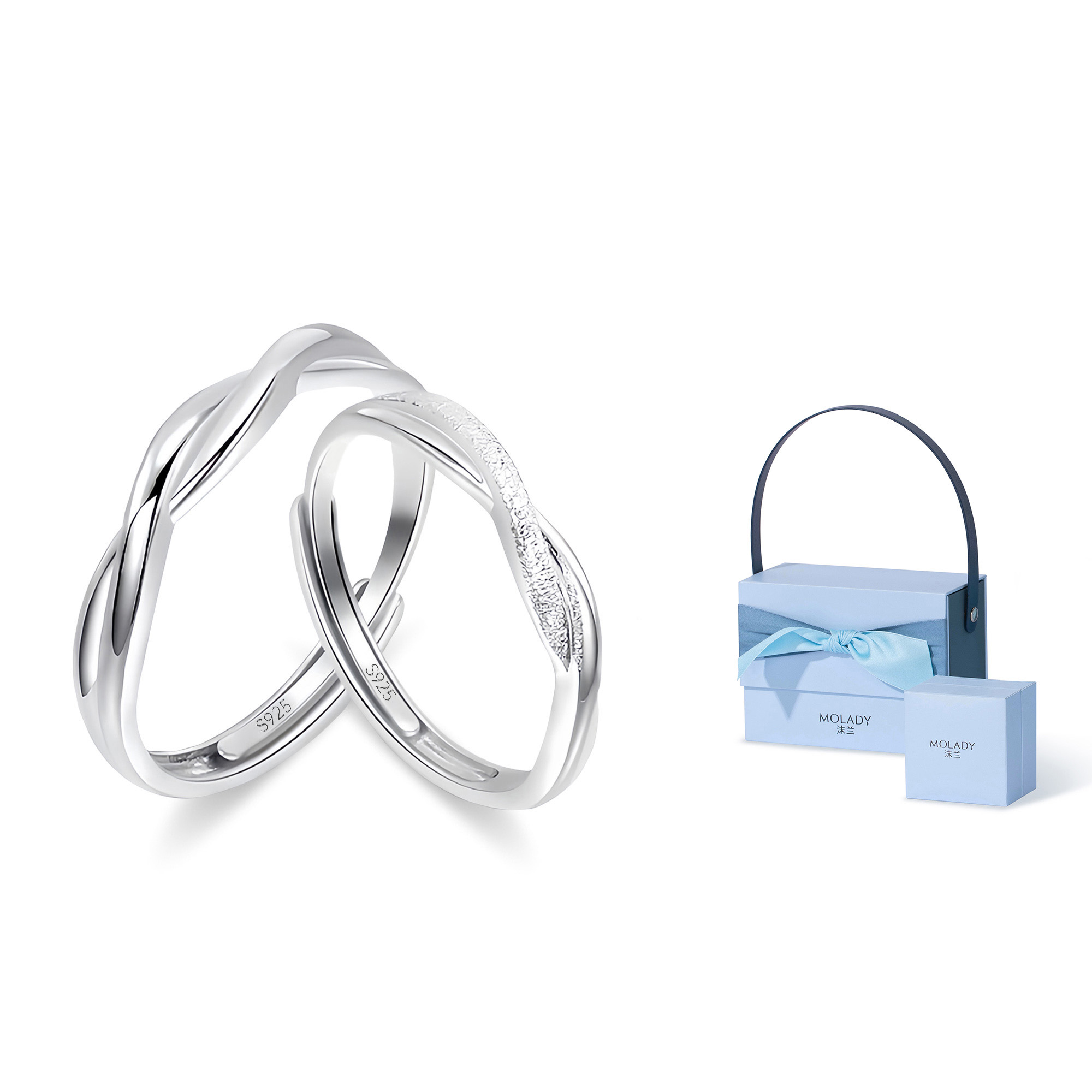 MOLADY Пара серебряных колец Sterling Silver унисекс
MOLADY Пара серебряных колец Sterling Silver унисекс