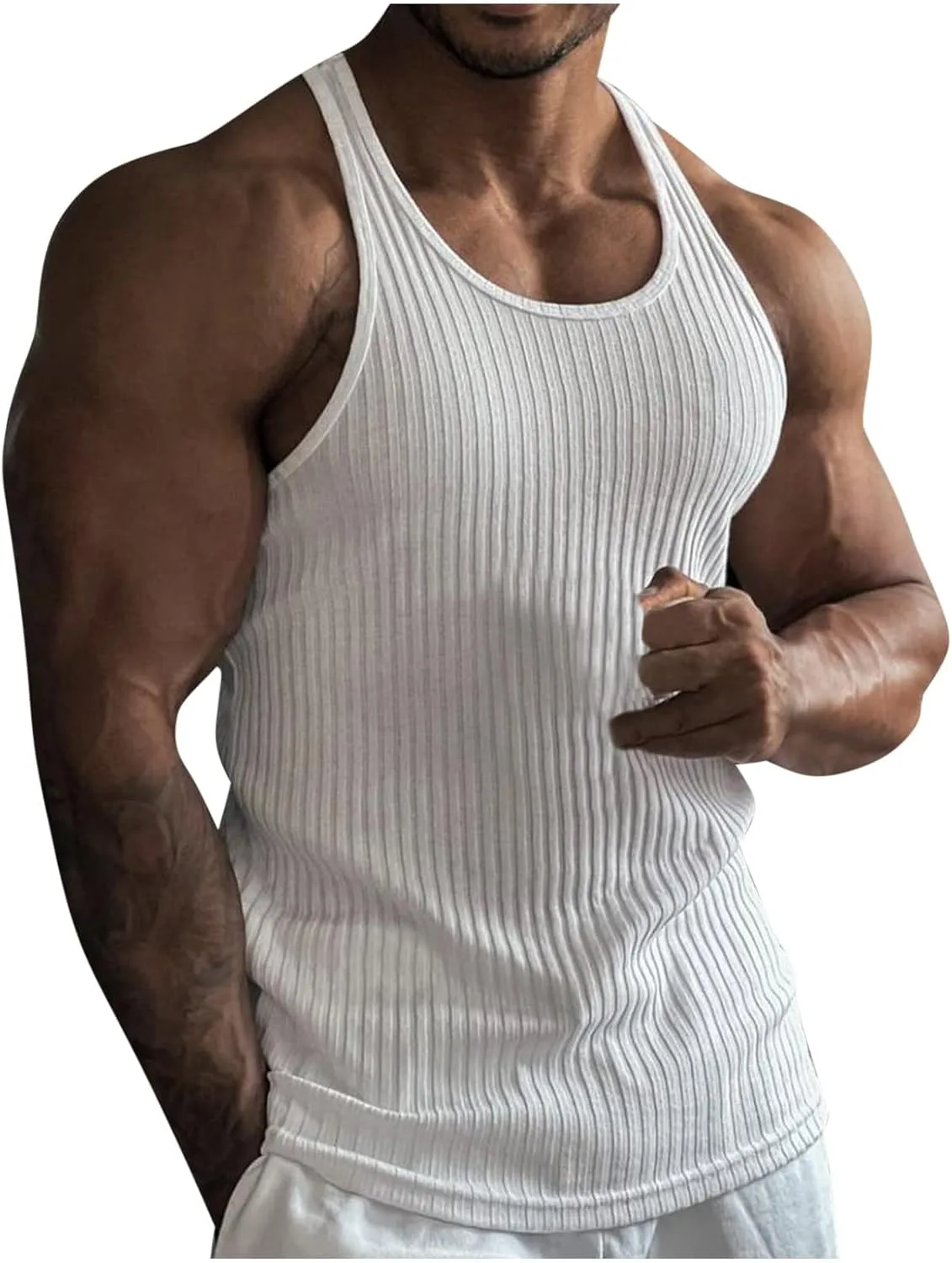 Мужской майка Casual Lightweight Sleeveless Muscle Tee Basic T Shirts Breathable Solid Tight Fitting
Мужской майка Casual Lightweight Sleeveless Muscle Tee Basic T Shirts Breathable Solid Tight Fitting