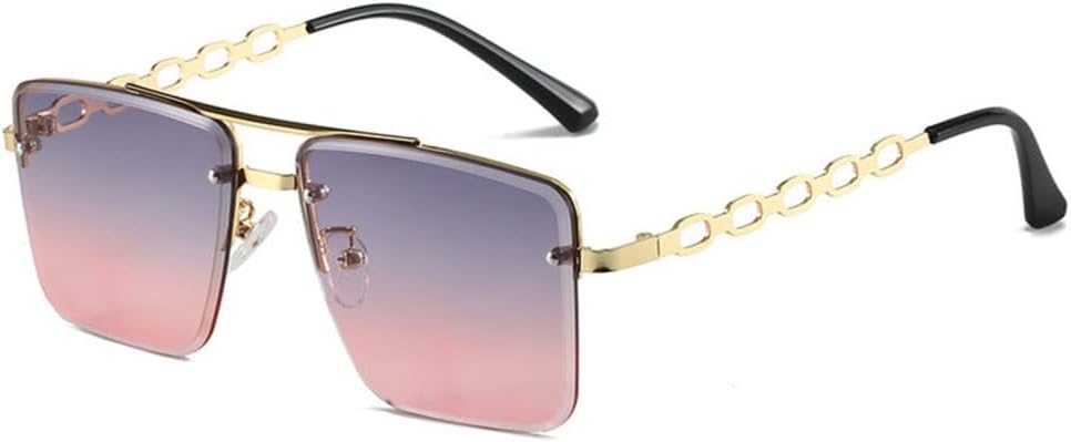 2027 Персонализированные солнцезащитные очки с цепочкой, полыми дужками, металлическими элементами, без оправы, с закругленными краями, модные очки для мужчин и женщин MTZJH, Pink
2027 Персонализированные солнцезащитные очки с цепочкой, полыми дужками, металлическими элементами, без оправы, с закругленными краями, модные очки для мужчин и женщин MTZJH, Pink