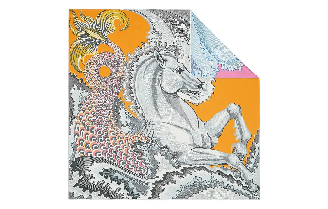 HERMES Шелковый шарф Cheval для женщин, желтый
HERMES Шелковый шарф Cheval для женщин, желтый