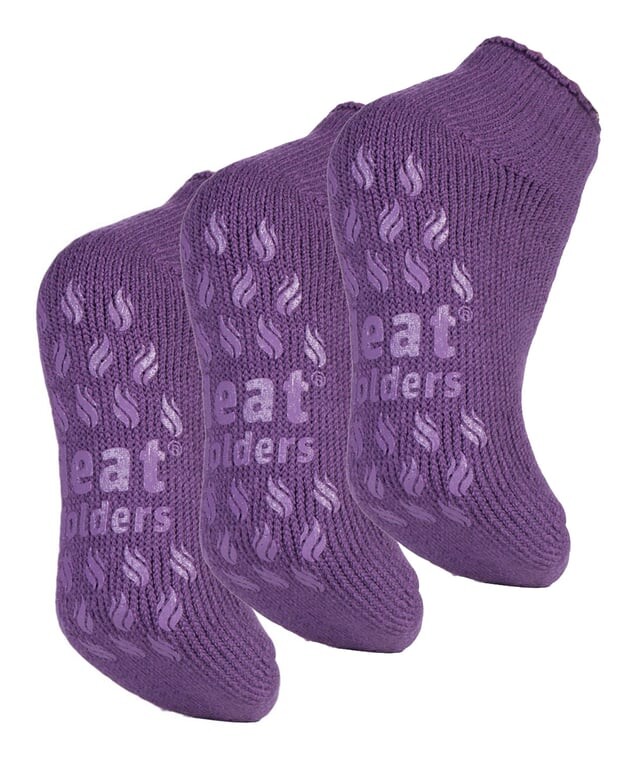 3 пары женских носков-тапочек с захватами в упаковке Heat Holders, фиолетовый
3 пары женских носков-тапочек с захватами в упаковке Heat Holders, фиолетовый