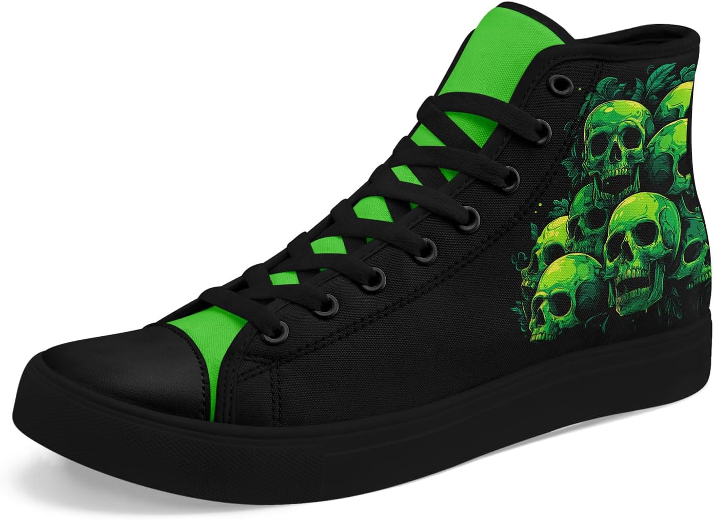 Унисекс высокие кеды с готическим черепом для мужчин и женщин, стильные панк-кеды с изображением черепа, удобная повседневная обувь на плоской подошве Awsole, черный/зеленый
Унисекс высокие кеды с готическим черепом для мужчин и женщин, стильные панк-кеды с изображением черепа, удобная повседневная обувь на плоской подошве Awsole, черный/зеленый