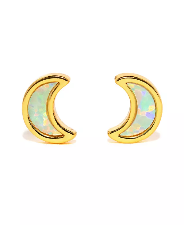 Миниатюрные серьги-гвоздики с искусственным опалом в форме луны Girls Crew, gold
Миниатюрные серьги-гвоздики с искусственным опалом в форме луны Girls Crew, gold