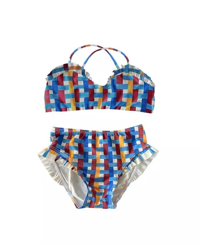 Комплект бикини для новорожденных девочек с оборками-MIGA Swimwear, синий
Комплект бикини для новорожденных девочек с оборками-MIGA Swimwear, синий