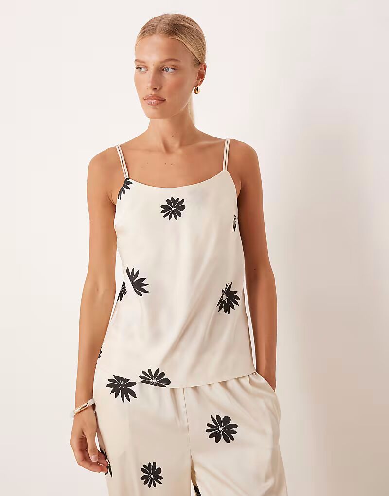 Атласный топ-комбинезон с однотонным цветочным принтом Aware
Атласный топ-комбинезон с однотонным цветочным принтом Aware