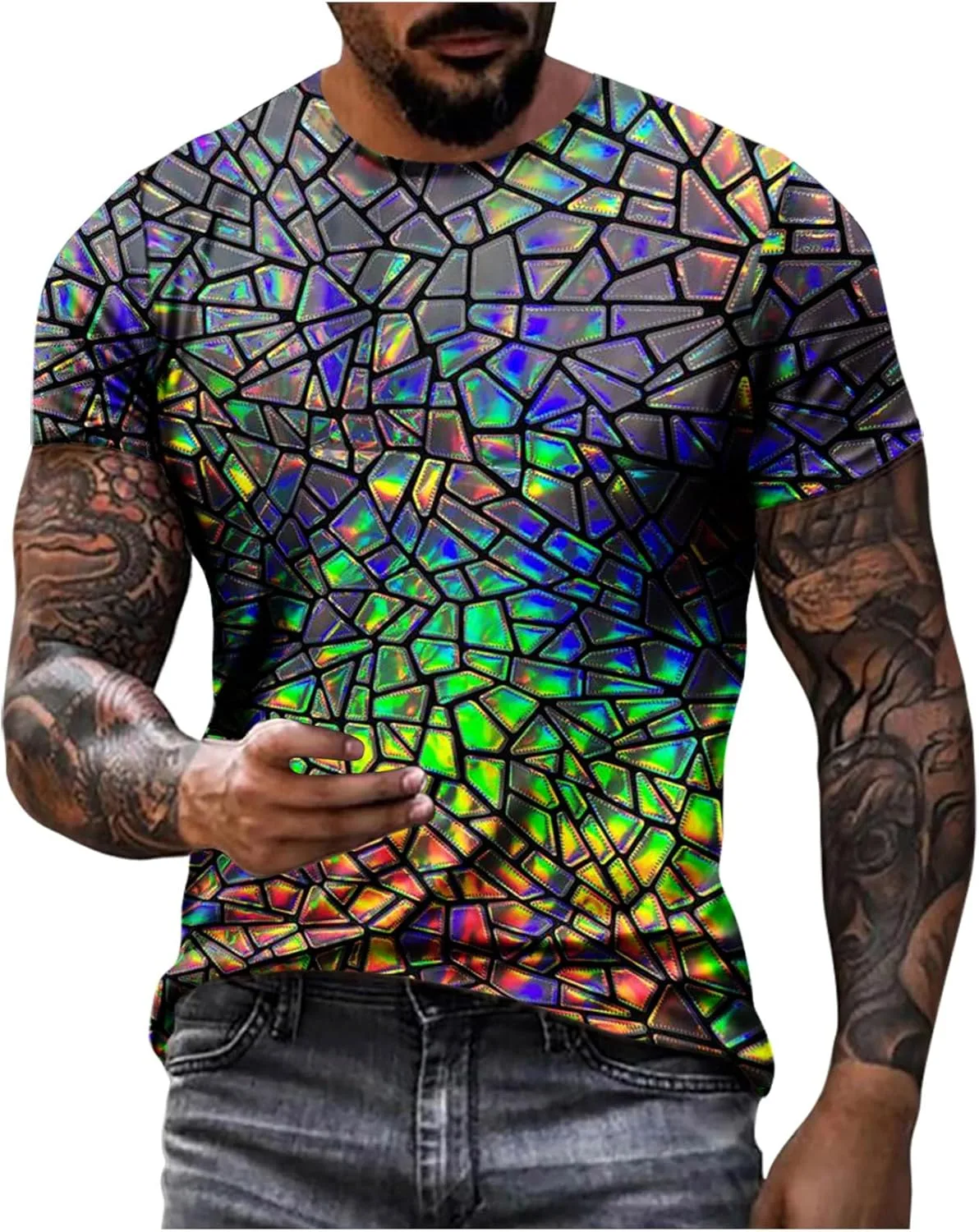 Футболка Zeiyignr с оптической иллюзией и 3D принтом
Футболка Zeiyignr с оптической иллюзией и 3D принтом