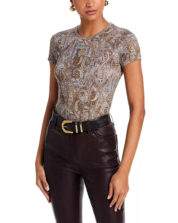 Футболка с круглым вырезом и мелким узором пейсли Ressi L'Agence, мультиколор
Футболка с круглым вырезом и мелким узором пейсли Ressi L'Agence, мультиколор