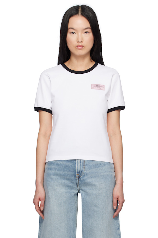 Хлопковая футболка малого размера Ganni, белый
Хлопковая футболка малого размера Ganni, белый