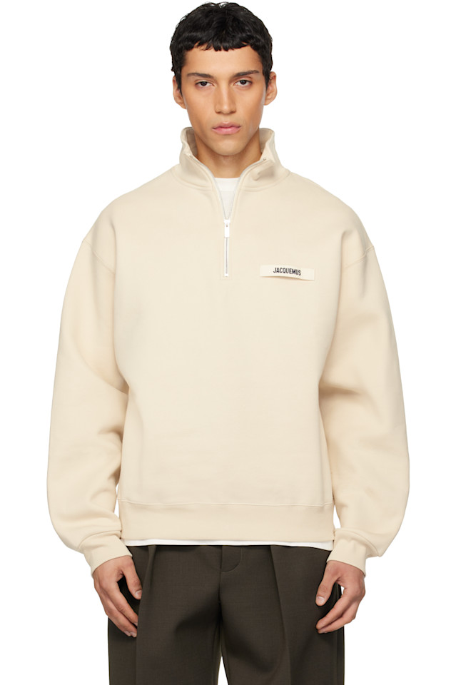 Толстовка с высоким воротником на молнии из грогрена Jacquemus, бежевый
Толстовка с высоким воротником на молнии из грогрена Jacquemus, бежевый