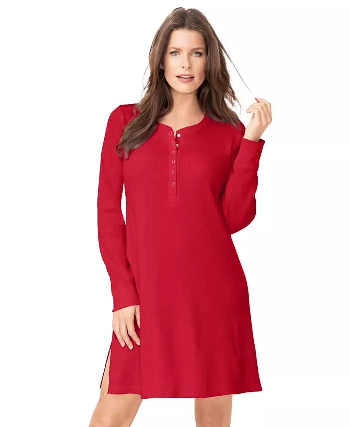 Женская термофутболка больших размеров Henley Dreams & Co., красный
Женская термофутболка больших размеров Henley Dreams & Co., красный