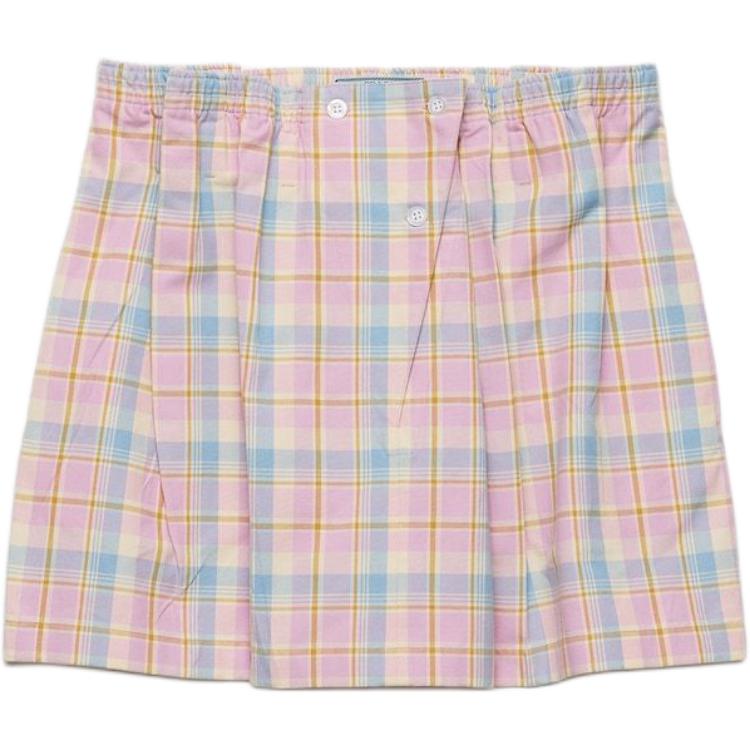 Мини-юбка с клетчатым принтом и сборкой на талии PRADA, розовый
Мини-юбка с клетчатым принтом и сборкой на талии PRADA, розовый