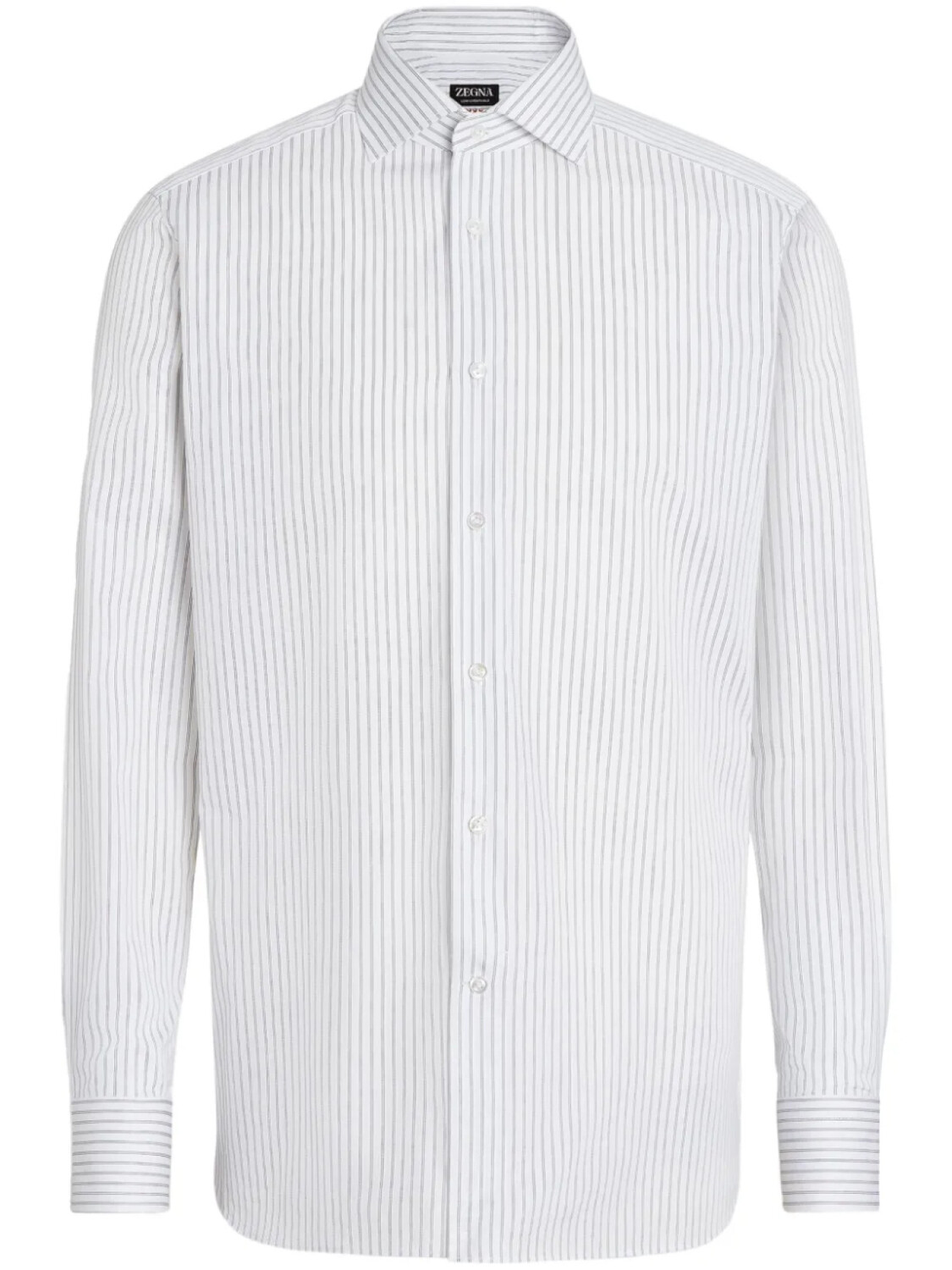 Zegna рубашка в полоску, белый 
Zegna рубашка в полоску, белый