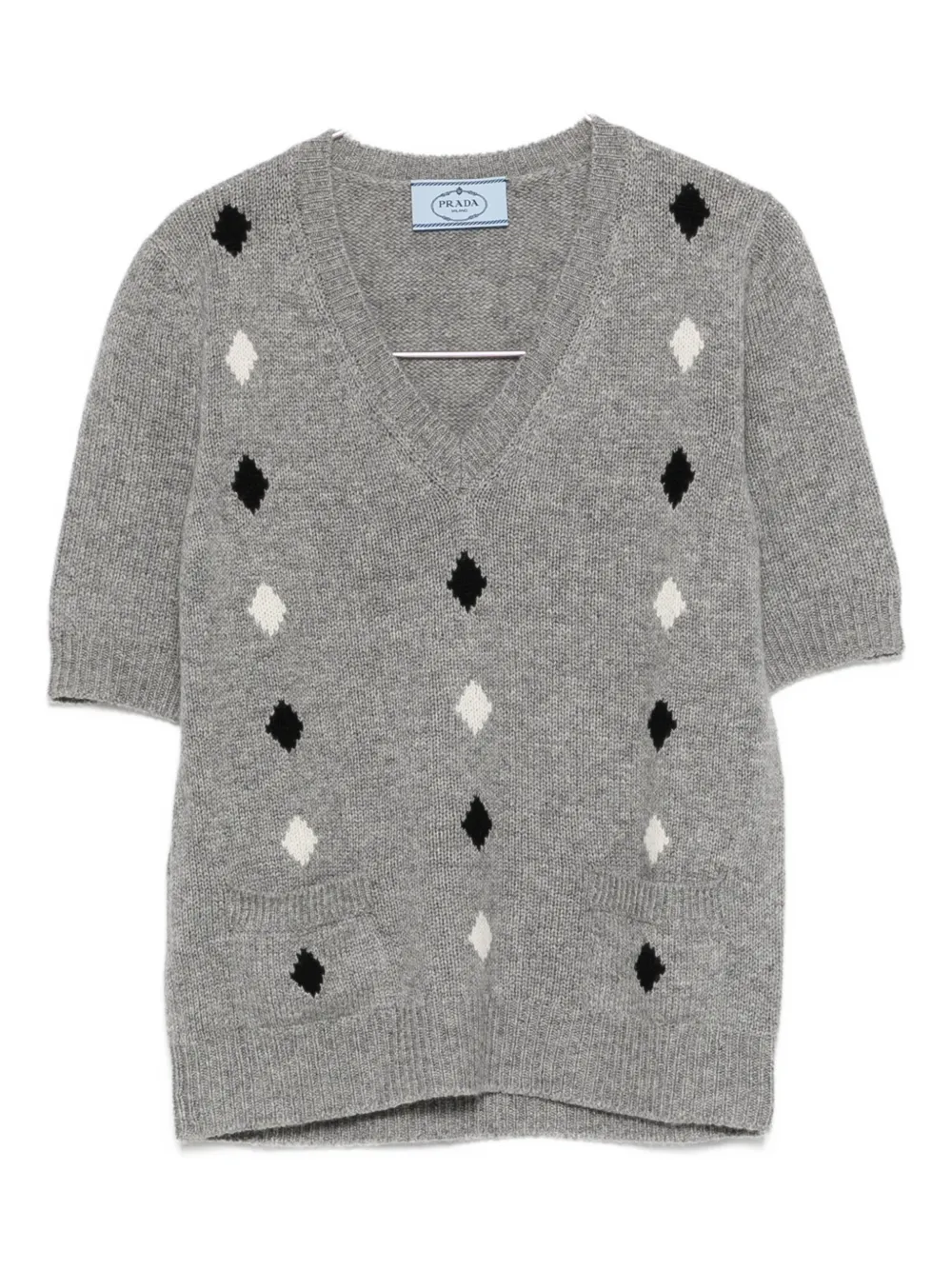 Футболка с V-образным вырезом Prada, серый
Футболка с V-образным вырезом Prada, серый