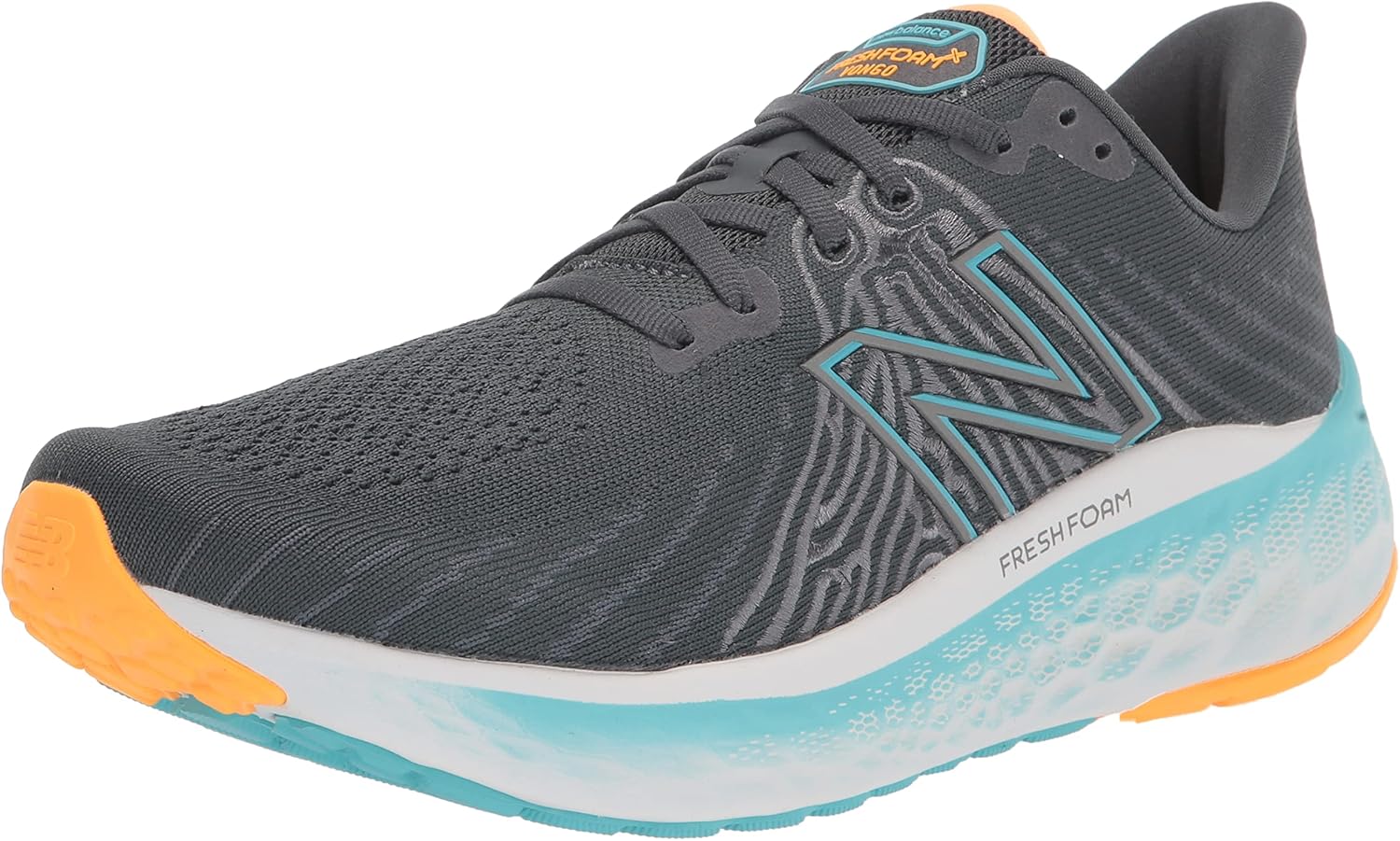 Мужские кроссовки New Balance Fresh Foam X Vongo V5, Graphite/Summer Aqua/Hot Marigold
Мужские кроссовки New Balance Fresh Foam X Vongo V5, Graphite/Summer Aqua/Hot Marigold