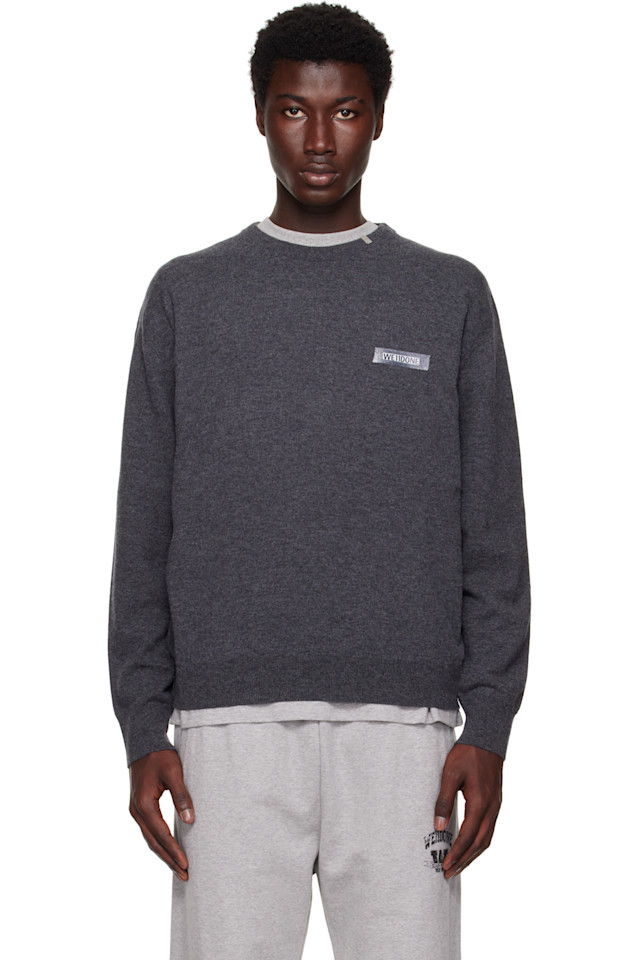 Вязаный свитер с логотипом We11Done, черный
Вязаный свитер с логотипом We11Done, черный