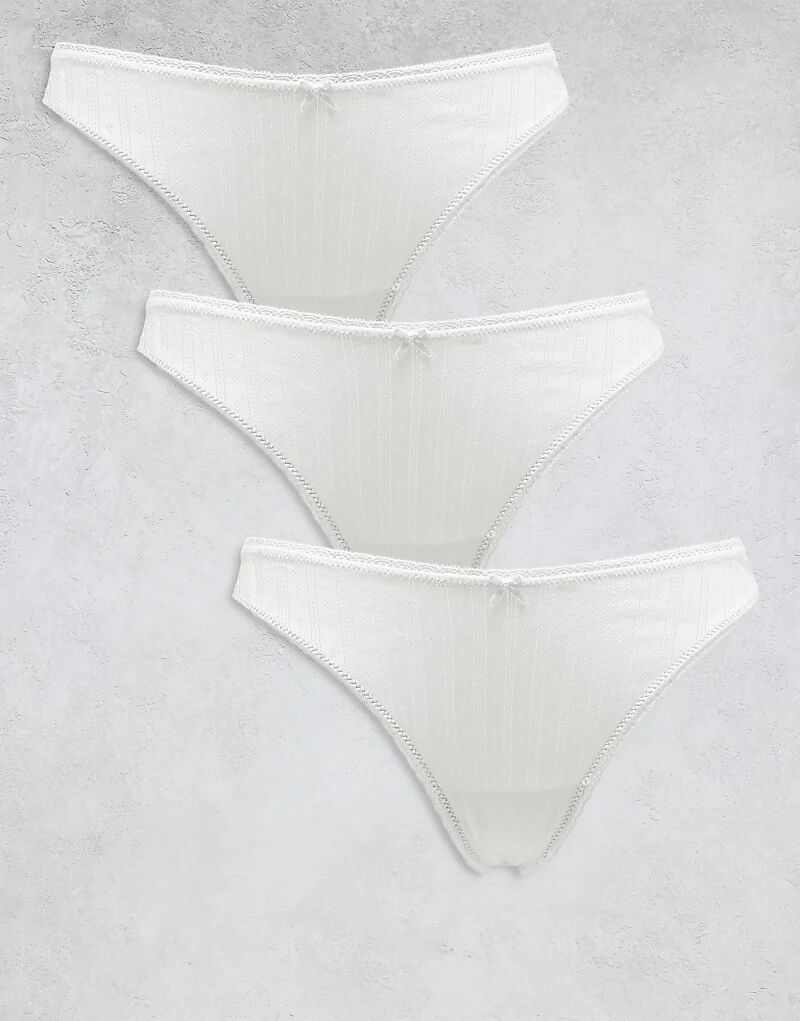 Комплект из 3 трусиков-стрингов Pointelle белого цвета Lindex
Комплект из 3 трусиков-стрингов Pointelle белого цвета Lindex