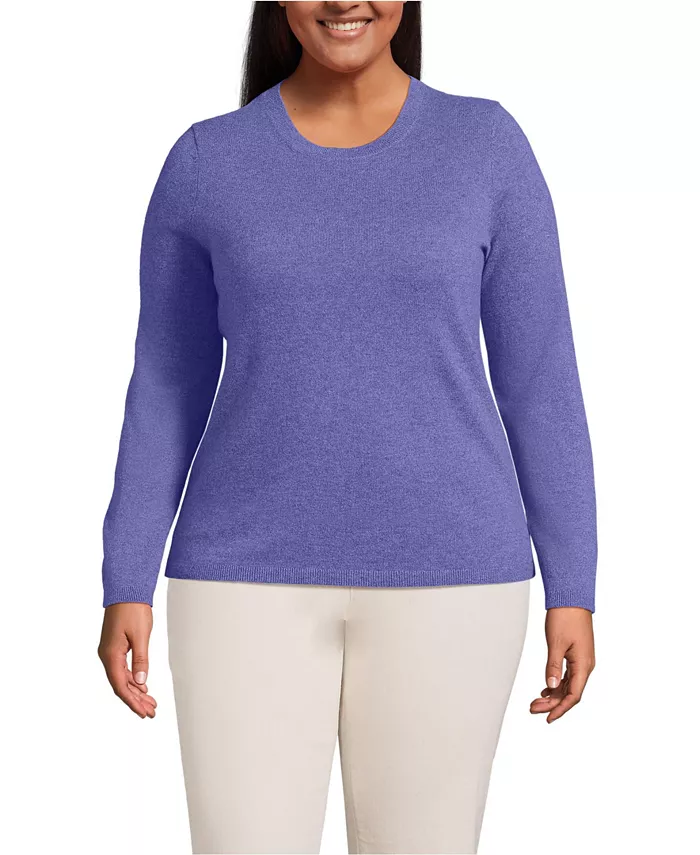 Кашемировый свитер больших размеров Lands' End, синий
Кашемировый свитер больших размеров Lands' End, синий