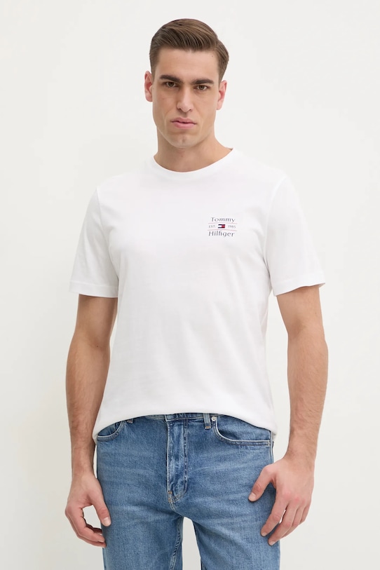 Хлопковая футболка Tommy Hilfiger, белый
Хлопковая футболка Tommy Hilfiger, белый