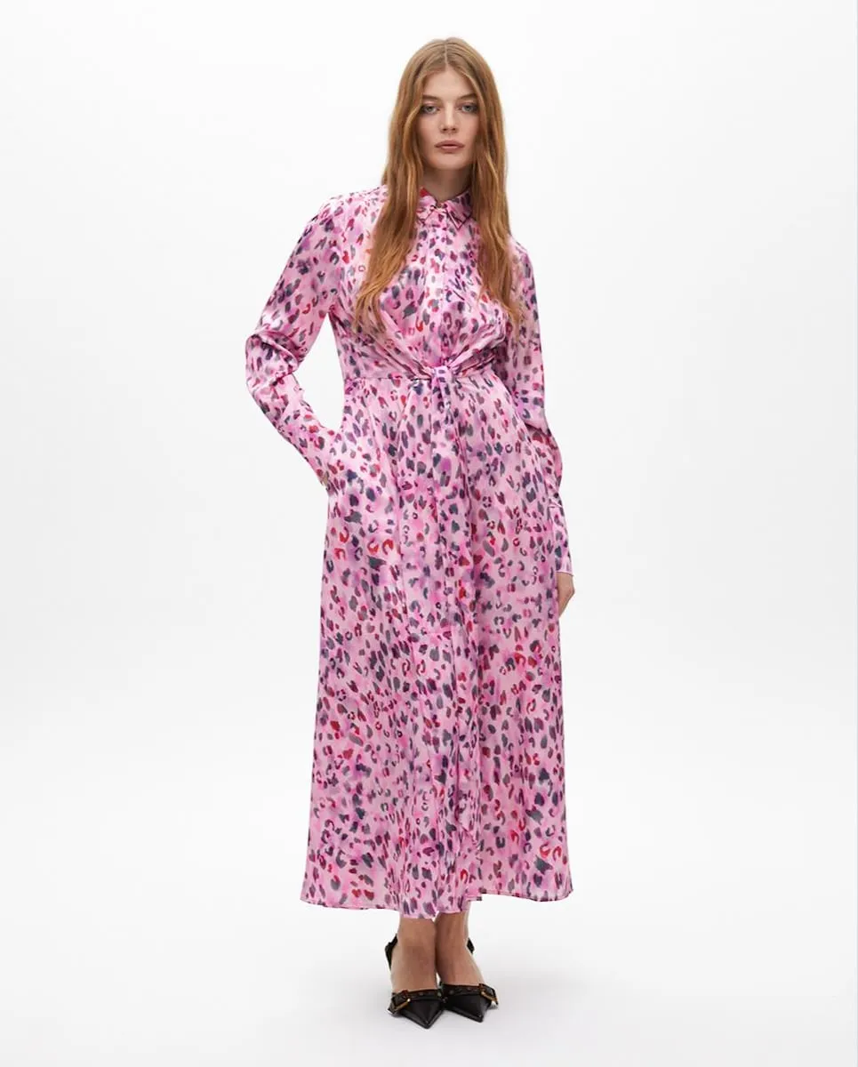 Платье с принтом и воротником-стойкой Lola Casademunt, серый/розовый
Платье с принтом и воротником-стойкой Lola Casademunt, серый/розовый
