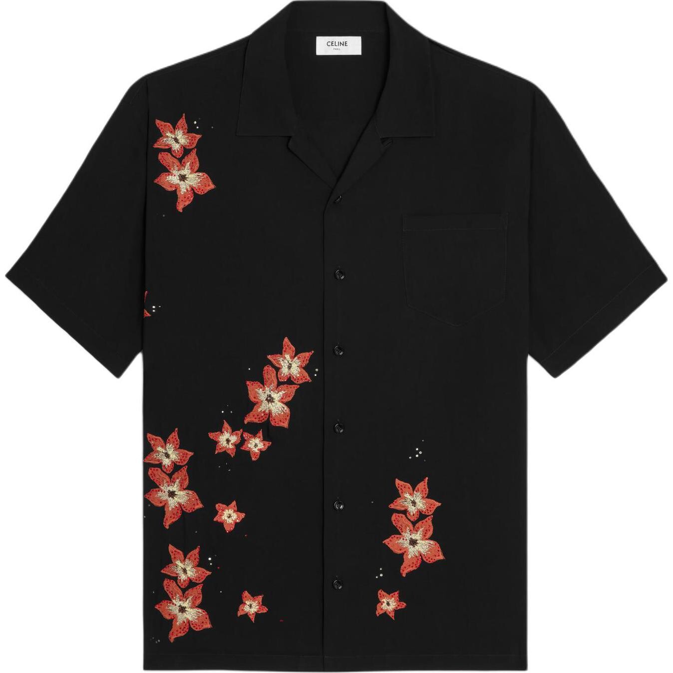 Рубашка мужская черная Celine, черный 
Рубашка мужская черная Celine, черный