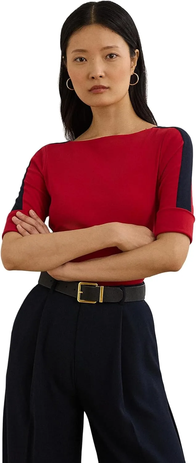 Lauren Ralph Lauren Женская Футболка Petite с Коротким Рукавом из Смесового Хлопка
Lauren Ralph Lauren Женская Футболка Petite с Коротким Рукавом из Смесового Хлопка