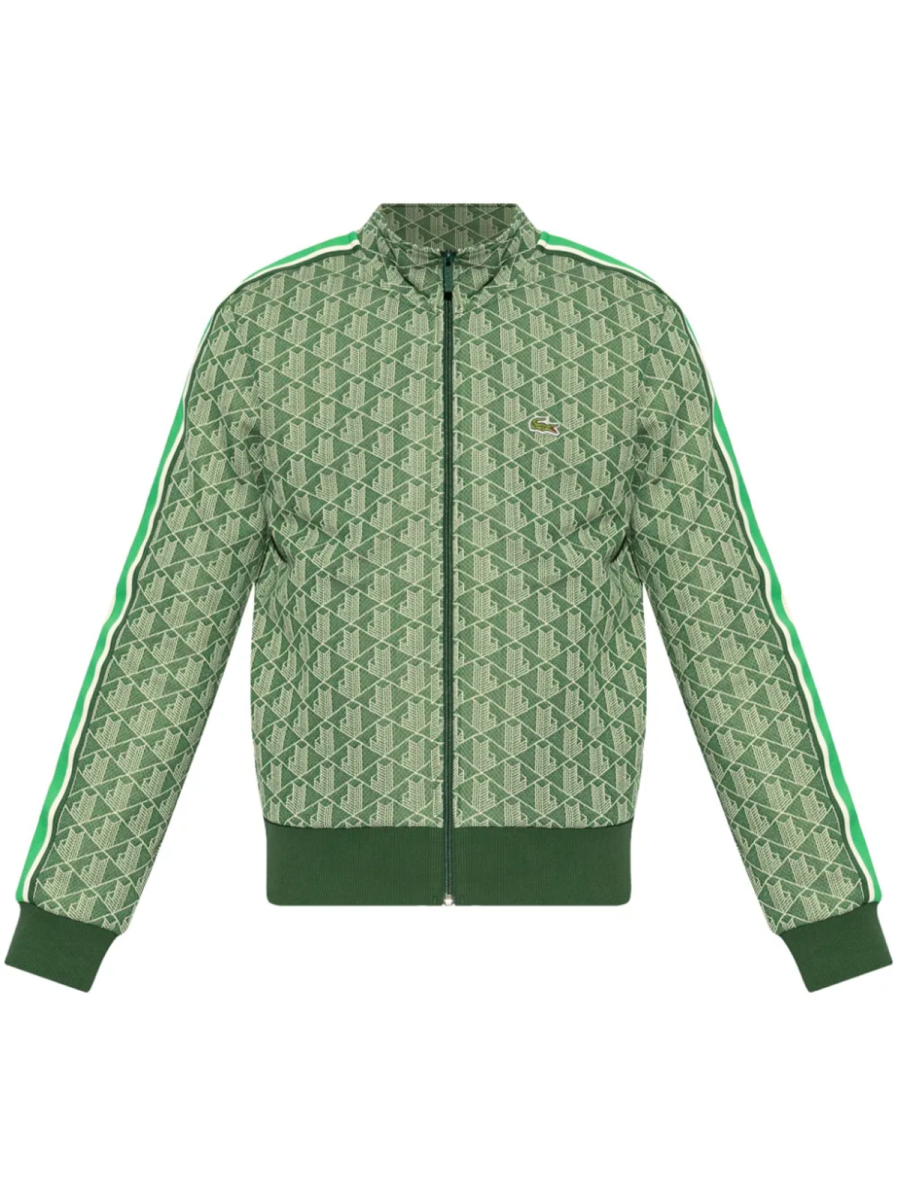 Толстовка с монограммным узором Lacoste, зеленый 
Толстовка с монограммным узором Lacoste, зеленый