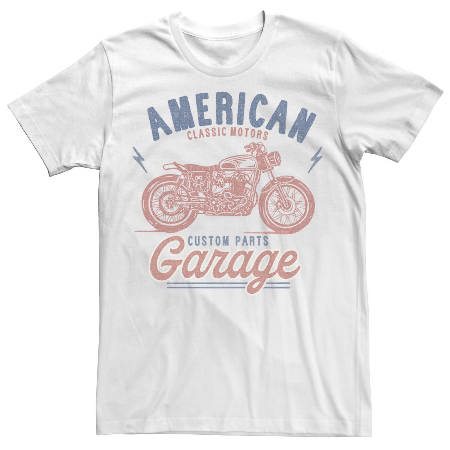 Мужская классическая мотоциклетная футболка American Custom Parts Garage Licensed Character
Мужская классическая мотоциклетная футболка American Custom Parts Garage Licensed Character