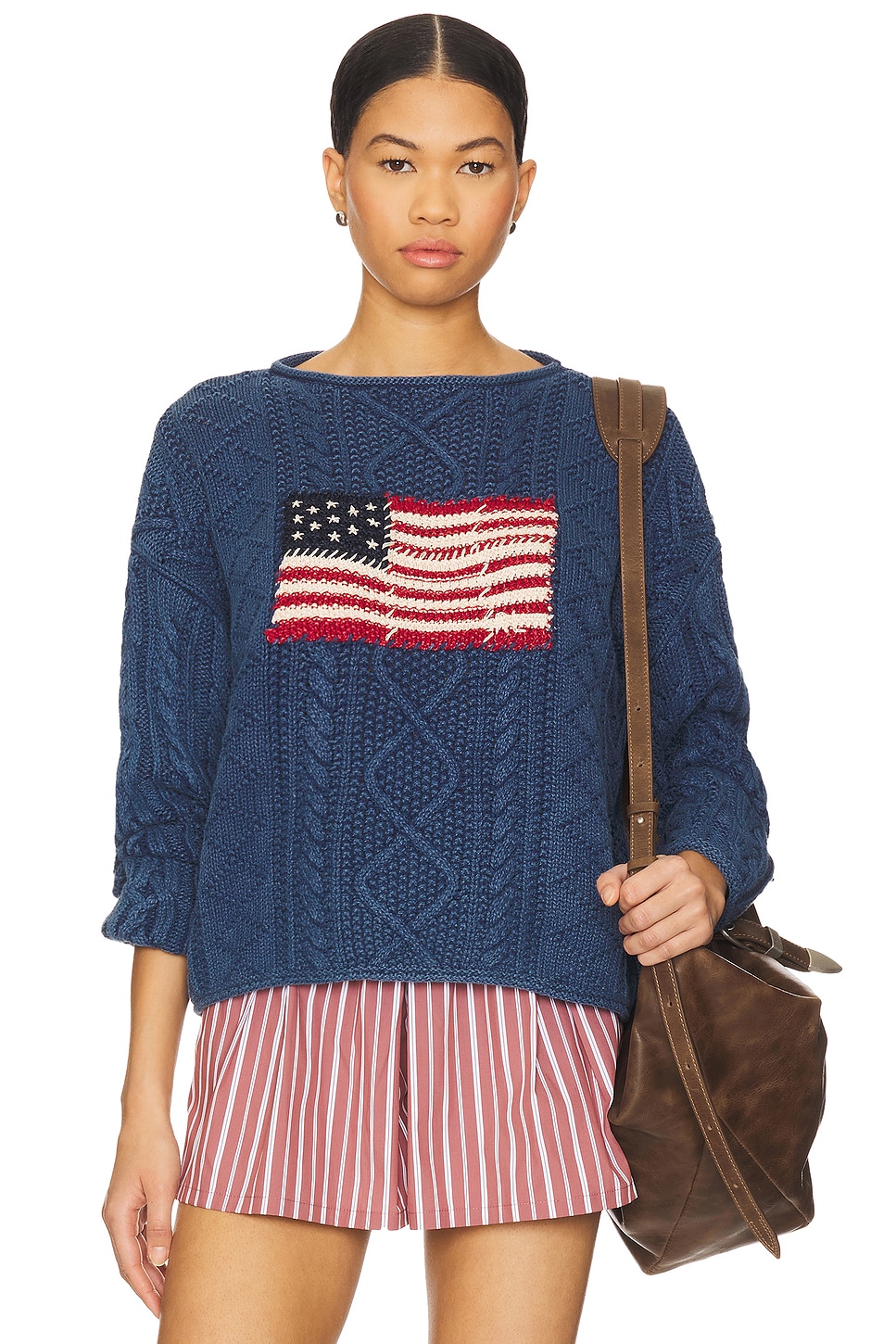 Хлопково-льняной пуловер Polo Ralph Lauren, indigo & multi
Хлопково-льняной пуловер Polo Ralph Lauren, indigo & multi