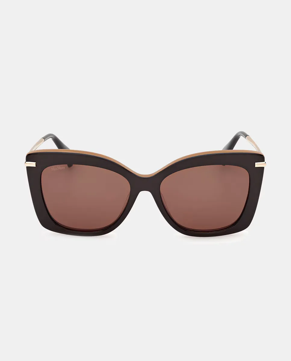 Геометрические солнцезащитные очки из ацетата Max Mara, коричневый
Геометрические солнцезащитные очки из ацетата Max Mara, коричневый