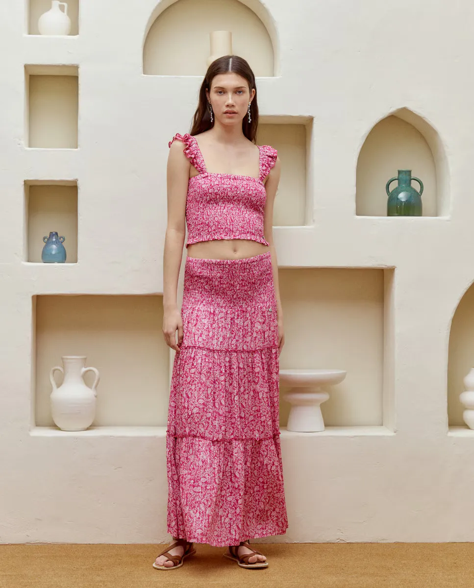 Женская длинная юбка с талией в виде сот Green Coast, цвет Buganvilla
Женская длинная юбка с талией в виде сот Green Coast, цвет Buganvilla