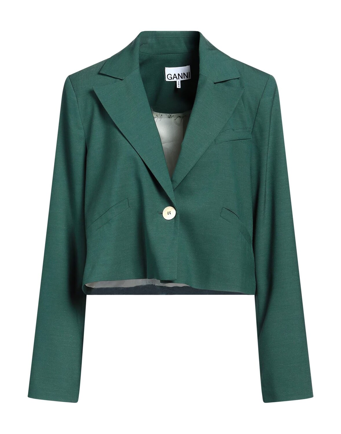 Блейзер Ganni, темно-зеленый
Блейзер Ganni, темно-зеленый