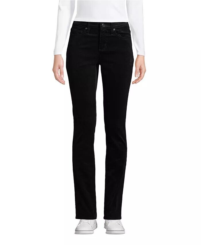 Женские прямые вельветовые брюки со средней посадкой Lands' End, черный
Женские прямые вельветовые брюки со средней посадкой Lands' End, черный