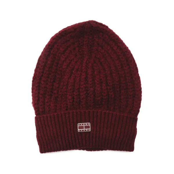 Шапка с добавлением шерсти Tommy Hilfiger, бургунди 
Шапка с добавлением шерсти Tommy Hilfiger, бургунди