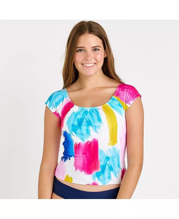 Женский укороченный топ для плавания Zoey Calypsa, мультиколор
Женский укороченный топ для плавания Zoey Calypsa, мультиколор
