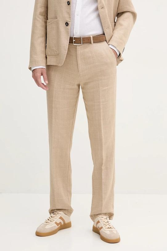 Льняные брюки United Colors Of Benetton, бежевый
Льняные брюки United Colors Of Benetton, бежевый