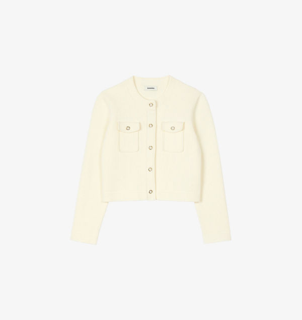 Кардиган с ребристым узором и нагрудным карманом Sandro, цвет naturels
Кардиган с ребристым узором и нагрудным карманом Sandro, цвет naturels