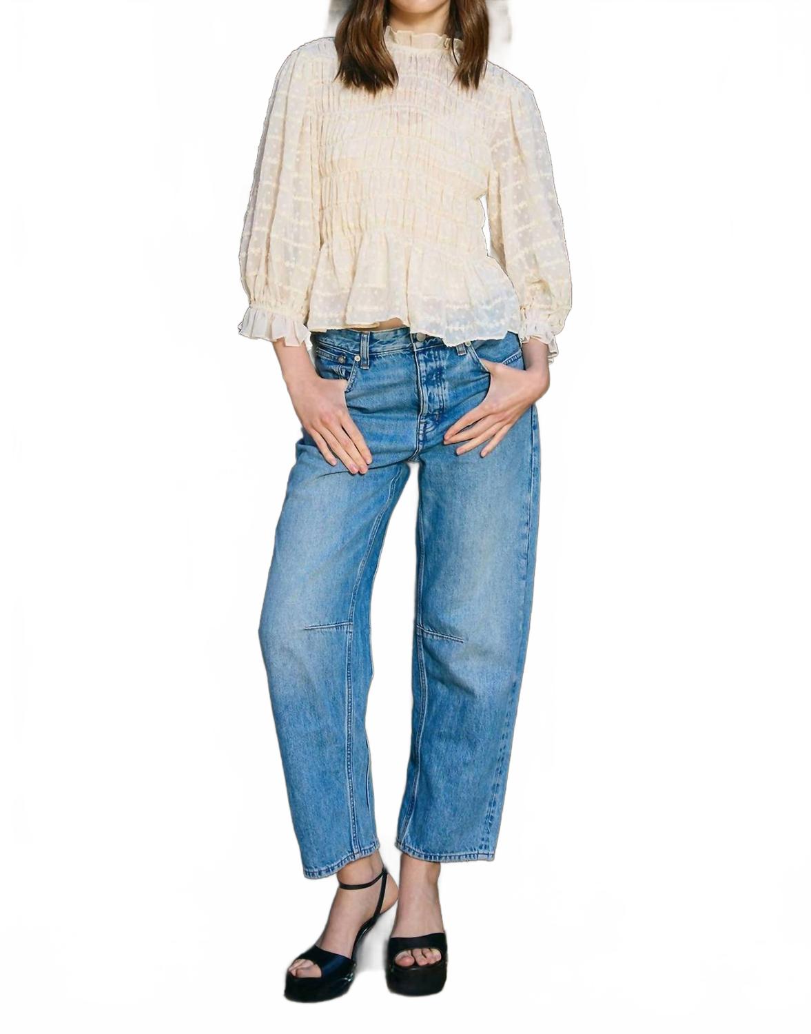 Raisonnel Романтичная блузка с эффектом вышивки кремового цвета
Raisonnel Романтичная блузка с эффектом вышивки кремового цвета