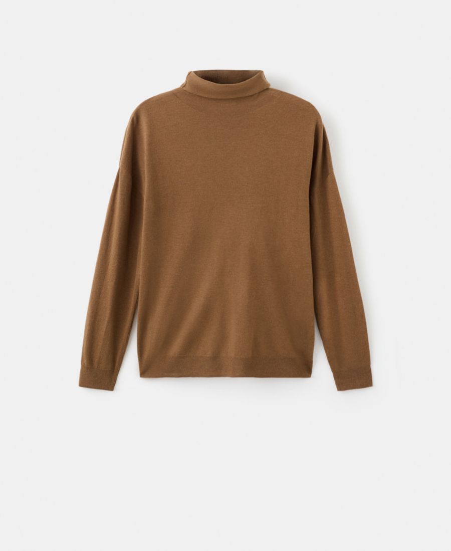 Женский свитер с высоким воротником крупной вязки MANGO, Brown
Женский свитер с высоким воротником крупной вязки MANGO, Brown