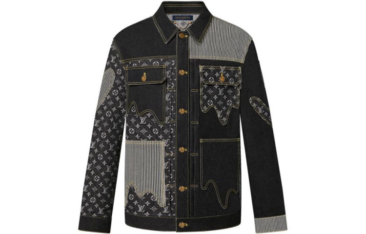 Мужская джинсовая куртка Louis Vuitton, черный 
Мужская джинсовая куртка Louis Vuitton, черный