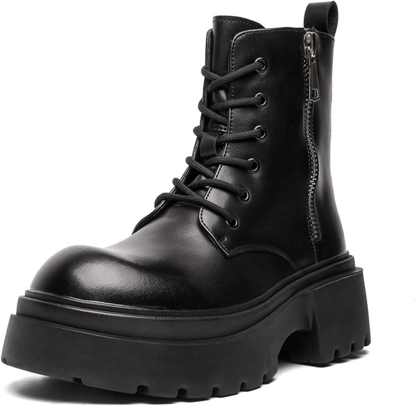 Мужские ботинки-чукка на шнуровке с модной боковой молнией, мотоциклетные кожаные ботинки на подошве с протектором, удобные с круглыми носками, ботинки на щиколотку для улицы, боевые ботинки для мужчин Generic, черный
Мужские ботинки-чукка на шнуровке с модной боковой молнией, мотоциклетные кожаные ботинки на подошве с протектором, удобные с круглыми носками, ботинки на щиколотку для улицы, боевые ботинки для мужчин Generic, черный