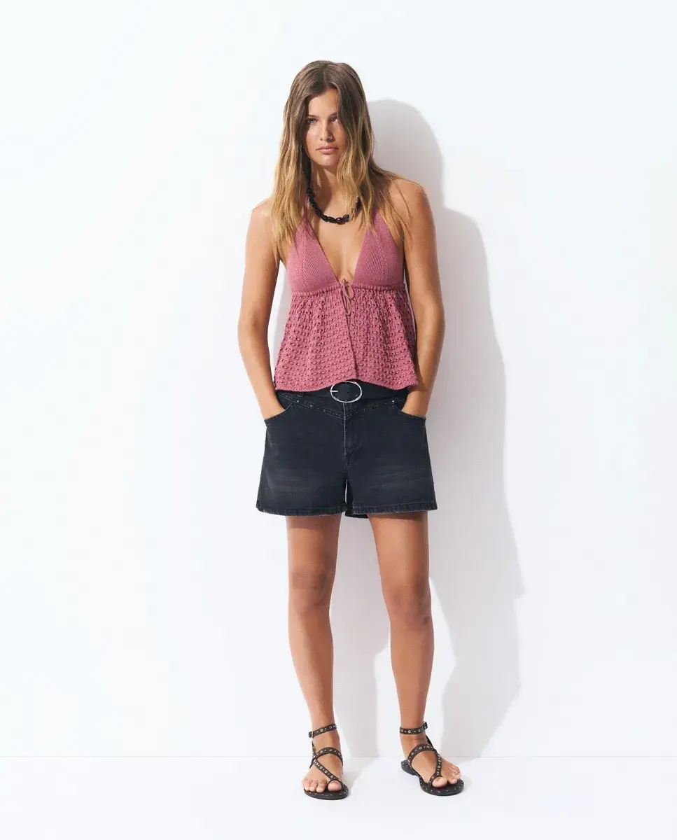 Женские бермуды с заклёпками Brownie, черный
Женские бермуды с заклёпками Brownie, черный