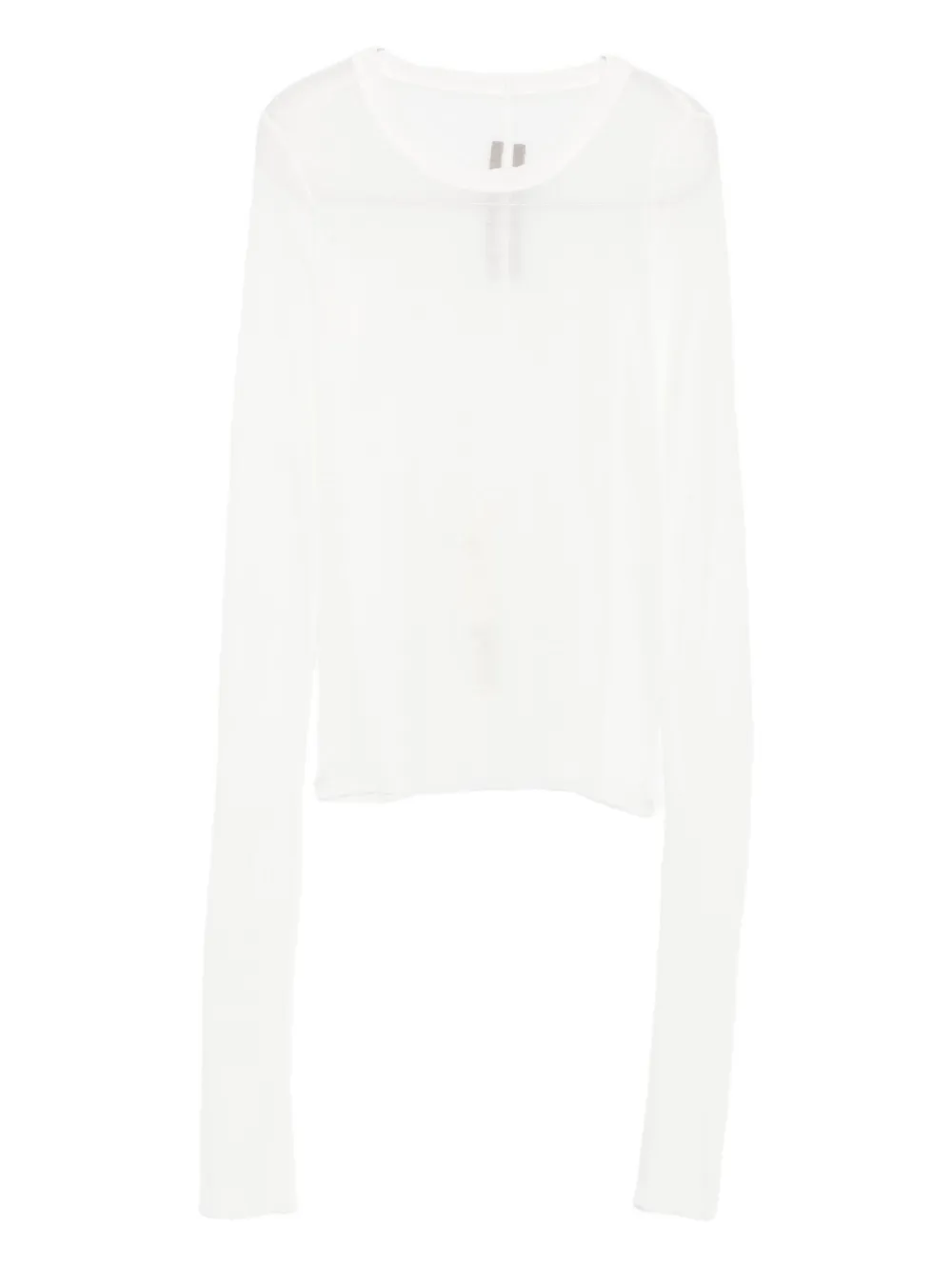 Ребристый топ с длинными рукавами Rick Owens, белый
Ребристый топ с длинными рукавами Rick Owens, белый