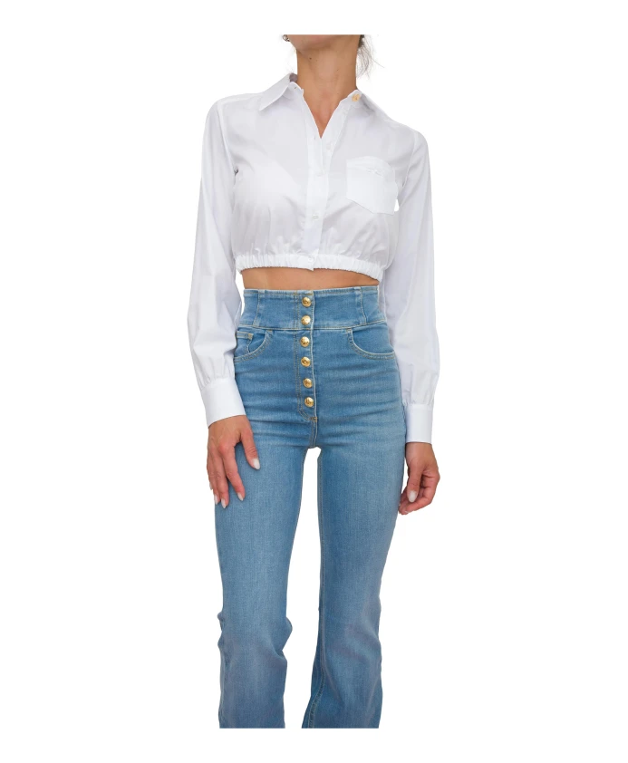 Элегантная белая блузка для женщин Elisabetta Franchi, белый
Элегантная белая блузка для женщин Elisabetta Franchi, белый