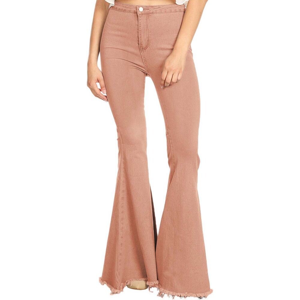 Женские джинсовые джинсы с расклешенным низом и высокой талией Anna-Kaci, цвет Peach 
Женские джинсовые джинсы с расклешенным низом и высокой талией Anna-Kaci, цвет Peach